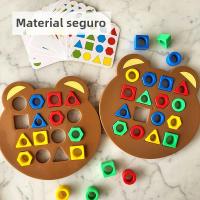 Juegos De Rompecabezas Educativos Para Niños Formas Geométricas Colores Tablero De Jigsaw Interacción Temprana Juguetes Unisex - details 4