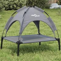 vidaXL Cama para perros con dosel antracita tela oxford y acero Dimensiones 63 x 49, 5 x 60 cm,  71 x 64 x 70 cm y mas - details 2