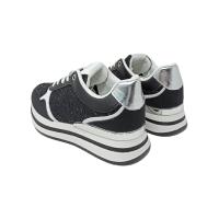 Eva Zorteon - Zapatillas Deportivas Mujer con Cordones de Cuña en Encaje con Brillos - Zapatilla Cómodas - details 5