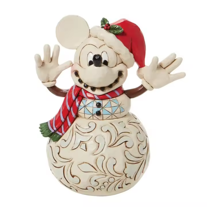 Figura enesco disney muñeco de nieve mickey navideño - 1