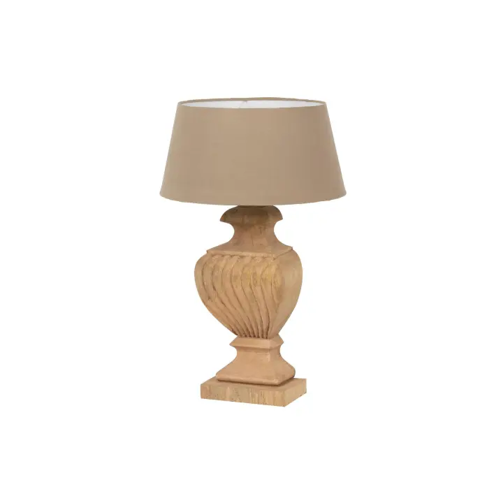 Adda Home Lámpara Sobremesa Madera Sikar 67x63x78 Cm - Estilo y Elegancia - 1