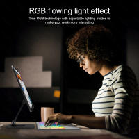 Teclado Inalámbrico Bluetooth Con Retroiluminación RGB Y Touchpad Para iPad IOS Android Windows Teclas Transparentes GOOJODOQ - details 6