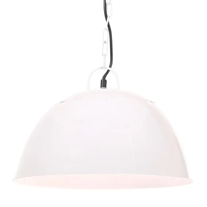 vidaXL Lámpara colgante vintage 25 W blanca redonda 41 cm E27 - 1