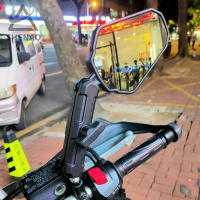 Espejo Retrovisor Para Motocicleta Universal Plegable Y Ajustable Alta Calidad Visión Angular Mejorada Reflector Lateral De Motocicleta - details 6