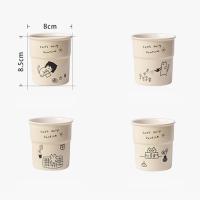 Taza De Café 225ml Con Diseño De Gatos Lindos Y Sencillos Taza De Leche De Avena Para Desayuno O Oficina Regalo Ecológico De Porcelana Blanca - details 6