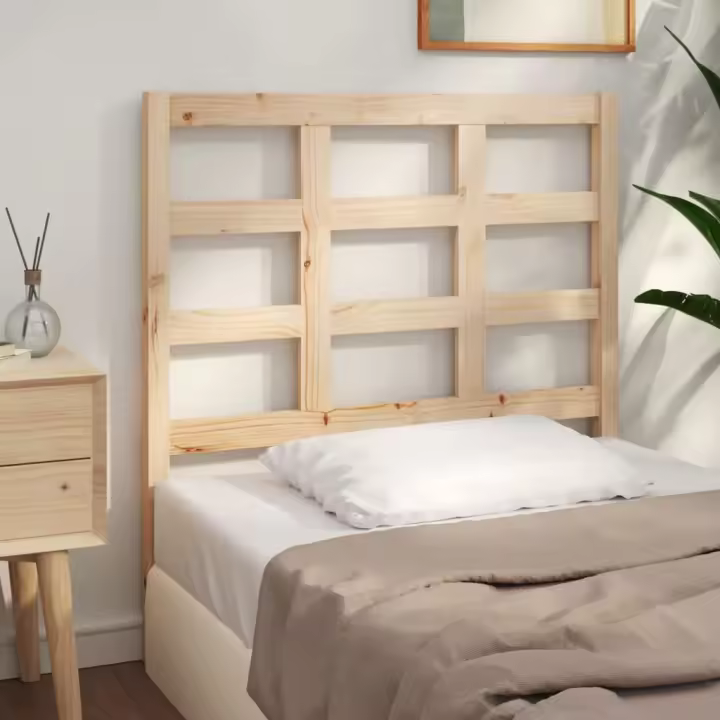 vidaXL Cabecero de cama madera maciza de pino 95,5x4x100 cm - 1