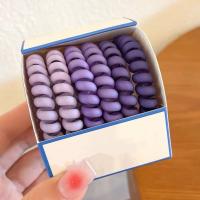 6pcs/lot Cinturones Elásticos De Cabello Coloridos Accesorios De Cabello De Goma Teléfono Múltiples Funciones Moda Para Mujer - details 2