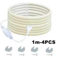 Tira LED COB 220V Con Interruptor Y Potencia Dimmable EU Plug 288LEDs/m 3000k 6000k RA90 Para Jardín Exterior Iluminación De Dormitorio Y Cocina - details 0