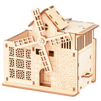 Caja De Música De Madera DIY Para Niños 2024 Puzzle 3D De Reloj Y Pluma Musical Caja De Desafío Geométrico Unisex - details 6