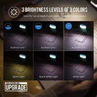 Lámpara De Lectura LED Recargable Por USB Con Clip Luz De Lectura Portátil Para Ojos Cuidado Nivel De Brillo Ajustable Marca Amber - details 10