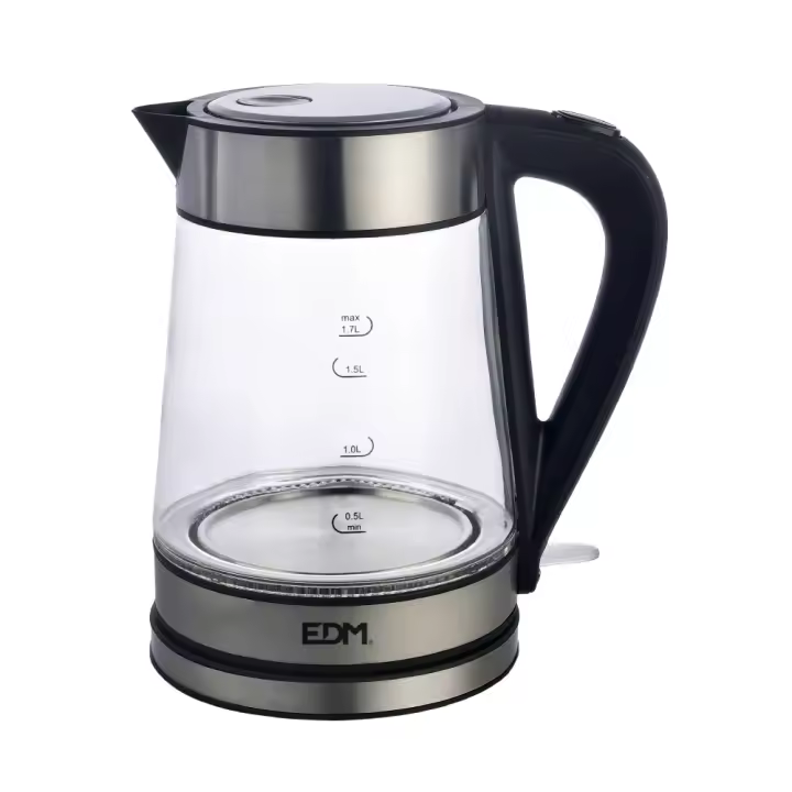 Hervidor de agua de cristal 1,7 litros 1850 - 2200w edm - 1