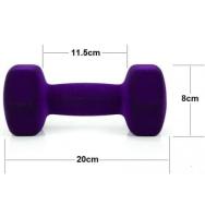 Coshano Mancuerna de 3kg en Acero Cubierta en Vinilo Suave y Antideslizante - Color Morado - details 2