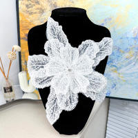 1PC Parche Bordado De Flores Colorido 3D Con Lentejuelas Y Encaje Para Ropa Aplicaciones De Tela Bordadas Con Diamantes Tamaño 28cmx30cm - details 33