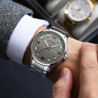 Reloj De Pulsera De Lujo Para Hombres CURREN De Acero Inoxidable Con Movimiento De Cuarzo Manos Luminosas Fecha Automática Estilo Casual - details 19