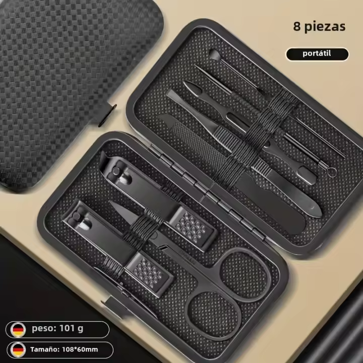 Juego De Tijeras De Uñas Y Cortauñas Para Hombres Y Mujeres Kit De Manicura Y Pedicura De Acero Inoxidable Herramienta De Belleza Familiar Con 8/12/15/20/24 Piezas - 1