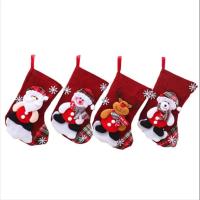 Babero De Navidad Para Niños Con Calcetines De Santa Claus Y Muñeco De Nieve Decoración De Árbol De Navidad Para El Hogar Material De Tela No Tejida - details 7