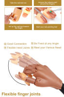 Maniquí De Uñas Acrílicas Para Principiantes Con Base Móvil Y Herramientas De Manicura Kit De Uñas Postizas Para Entrenamiento - details 2