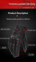 Guantes De Motocicleta De Cuero Genuino Para Hombres Invierno Moto Guantes De Verano Cuero Oveja Táctil Protección De Codo - details 1