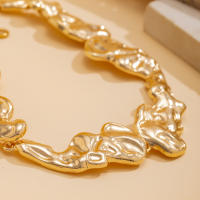 Collar Gargantilla IngeSight.Z Para Mujer Punk Vintage De Metal Irregular Joyería De Fiesta Colgante Geométrico Color Oro - details 5