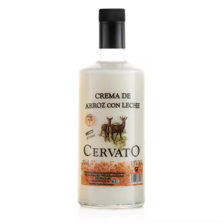 CervatO Crema de Arroz con Leche Botella 70CL "“Uno de los postres mas tradicionales transformado en Crema de Licor" - 1