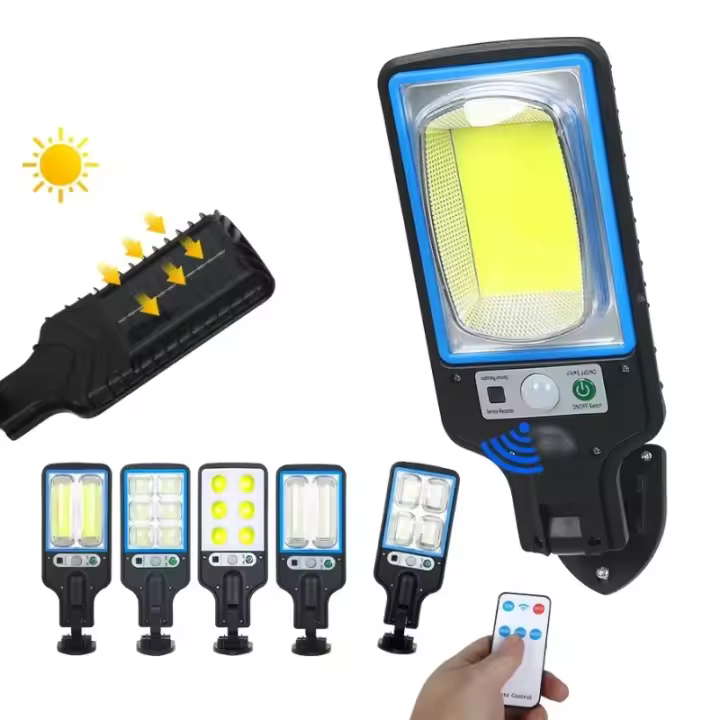 Lámpara Solar Exterior IP65 Con Sensor COB 108 LED Para Jardín Patio Camino 3 Modos De Iluminación Control Remoto Resistente Al Agua - 1