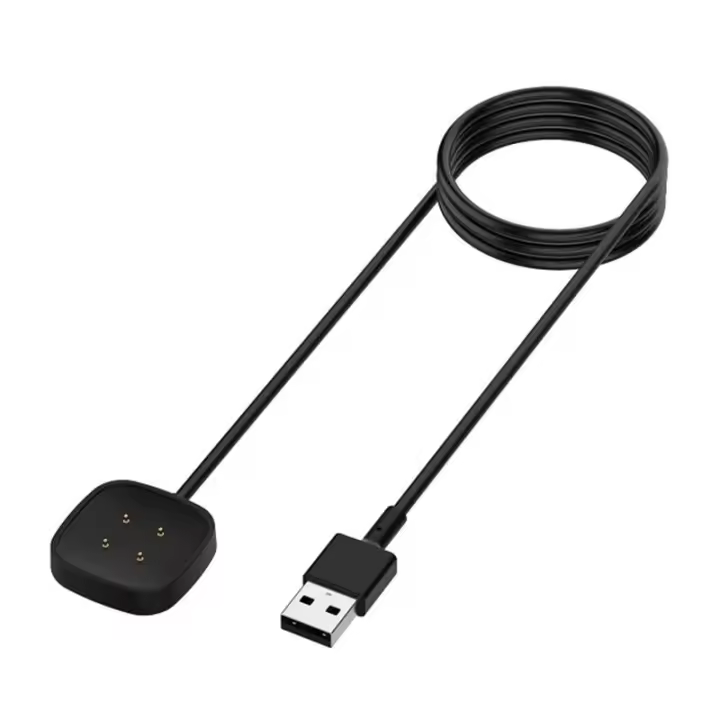 Cable cargador USB compatible con Fitbit Versa 3, Versa 4, FB523, Sense y Sense 2 ⋆ Base de carga para smartwatch ⋆ Carga rápida y segura ⋆ Diseño compacto y portátil ⋆ Ideal como repuesto o para uso diario ⋆ Envío desde España - 1