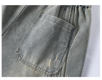 Machete Jeans Para Hombres Verano Nuevo Tendencia Pantalones Americanos Anchos Con Bolsillos Grandes Lavados Estilo Wide Leg - details 19