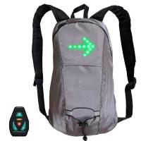 Mochila LED reflectante gris intermitente ORNII-Control remoto inalámbrico-5 flechas direccionales-Seguridad Día/Noche-USB recargable-Impermeable - details 0