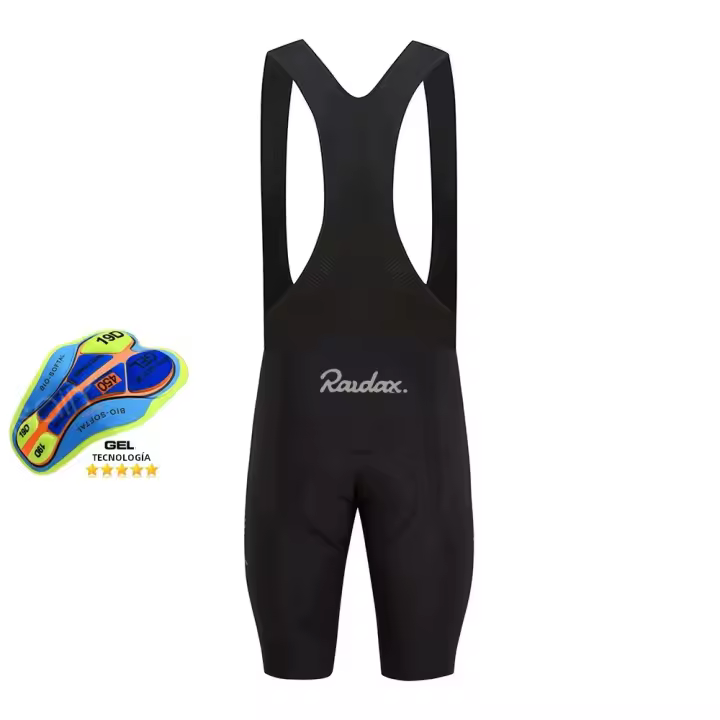 Raudax Bib Shorts De Ciclismo 2025 Para Hombres Y Mujeres Pantalones De Bicicleta De Montaña Negros Deportivos Y Corrida Talla Verdadera - 1
