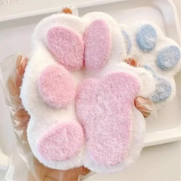 Handmade Taba Squishy Big Cat, Giant Paw Squishy for Adults Kids - Perfect blue - 1