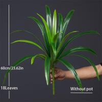 Gran Planta Artificial De Bambú 60cm Con 18 Hojas Hojas Verdes De Orchidáceas Para Decoración De Jardín Y Hogar Material Plástico - details 6