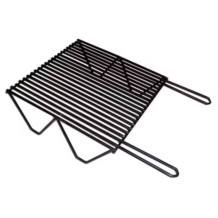 Parrilla con mangos de metal + patas 40 x 40 varilla acero 8 mm - 1