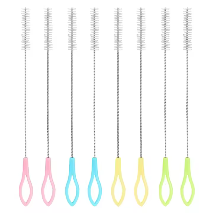 Cepillo De Limpieza Para Tiras De Bebida De Acero Inoxidable Y Nylon Cepillo De Limpieza Extra Para Tiras De Bebida De Tumbler Sippy Cup Y Botella - 1