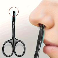Tijeras De Cabello Negro De Acero Inoxidable Para Nariz Y Orejas Seguras Para Hombre Y Mujer No Dañan El Nariz - details 0