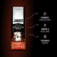 Bialetti Café Molido Italiano - Perfetto Moka: Clásico, Intenso, Vainilla, Avellana, Chocolate, Descafeinado y Delicato -  6 paquetes de 250 gr cada uno (1,5 kg)  Café de alta calidad - details 12