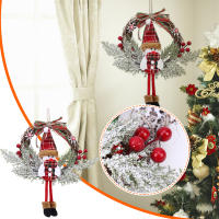 Corona Navideña Artificial De Ramas Muertas Guirnalda Floral Para Decoración De Año Nuevo Y Navidad Adornos De Foliage Colgantes - details 4