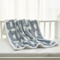 Manta Para Bebé Recién Nacido Invierno Doble Capa Gruesa Suave Manta De Envolver Para Cuna Y Carrito De Compras Estilo Dibujos Animados - details 7