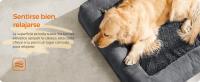 Feandrea Cama Ortopédica para Perros, Sofá, Cama para Mascotas, Acolchado Suave, Bordes Elevados, Funda Extraíble y Lavable, 106 x 80 x 20 cm, Antideslizante, Gris Osucro - details 1