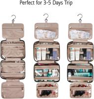 Neceser Colgante para artículos de tocador, Bolsa de viaje grande para Mujer, Bolsa de maquillaje transparente para contenedor de tamaño complete, Negra - details 1