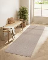 Alfombra Antideslizante de Yute Sintético 80x200 cm, Lavable a Máquina, para Salón, Dormitorio y Comedor, Color Marrón Camello - details 1