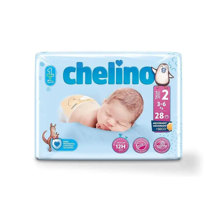 Pañal desechable Bebé Chelino Talla 2  3-6 kg 28 unidades - 1
