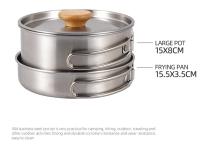Juego De Cocina Para Camping 2pcs Kit De Cocina Al Aire Libre Utensilios De Acero Inoxidable 304 Para Viajes Y Pícnic - details 3