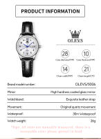 Reloj De Cuarzo Para Mujer OLEVS De Lujo Moda Con Correa De Cuero Resistente Al Agua Elegante Y Casual Para Diversos Usos - details 13