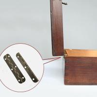 Mini bisagras de latón Vintage para muebles, armario, cajón, joyero con tornillos de 60 uds., 10 Uds. - details 1