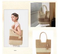 Bolsas de Playa de paja para Mujer, Bolsa de Playa Tejida, casual, Bohemian, Grande, Bolso de Hombre para Vacaciones - details 2
