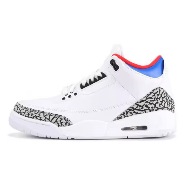 basketball White Breathable Flat Walking Trainers Casual Sneakers Women Outdoor Running Shoes 3s  Designer  Men Sports shoes - 1