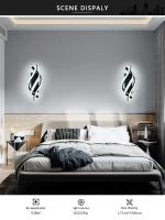 Lámpara De Pared LED Moderna Para Decoración De Hogar Y Habitaciones Iluminación Blanca Y Negra Para Sala De Estar Y Dormitorio - details 3