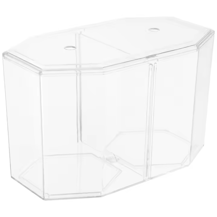 Acuario Octogonal Para Peces Betta Y Guppys Caja De Incubación De Alimentos Acrílico Transparente Para Reproducción De Peces En El Hogar - 1