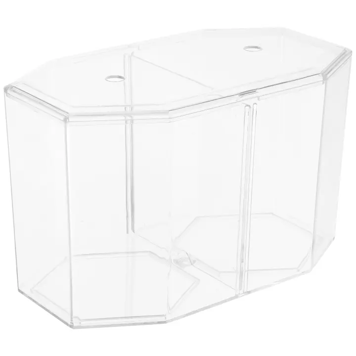 Acuario Octogonal Para Peces Betta Y Guppys Caja De Incubación De Alimentos Acrílico Transparente Para Reproducción De Peces En El Hogar - 1