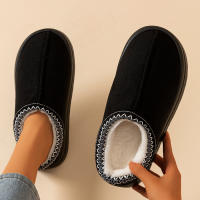Chinelos De Invierno Para Hombres Transpirables Calientes Con Suela Suave Antideslizante Zapatos De Casa Para Mujeres Coupl Chinelos De Felpa Para El Interior Del Hogar - details 1